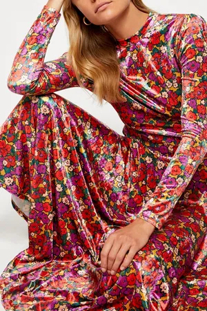SOLD Heartland Crush Velvet MIDI Dress XS thumbnail 4
