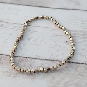 Gold Tone Stretch Bracelet thumbnail 4