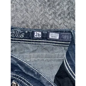 Miss Me Women's Skinny Blue Denim Low Rise Medium Wash Size 26‎ thumbnail 4