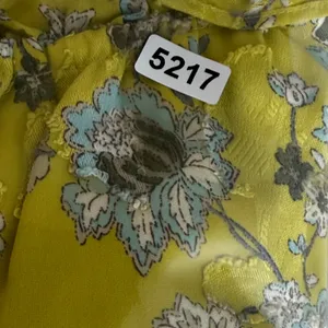 ALEXIS Auja Floral‎ Print Crepe Midi Dress Ruffle Sleeve Tiered Yellow XS thumbnail 10