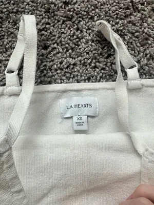 La Hearts Cream Sculpted Camisole Tank thumbnail 3
