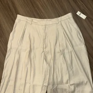 Maeve Anthropologie Pleated Wide Leg Pants Linen Blend‎ Size 1X thumbnail 2