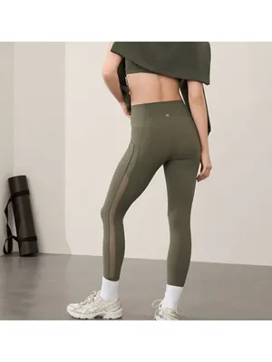 Athleta M Salutation Stash Mesh 7/8 Tight Moss Mesh Medium thumbnail 2