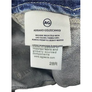 AG Jeans Darted Aven High Rise Relaxed Straight Jeans 28 Medium Blue Wash Denim thumbnail 8