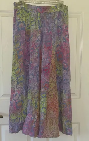 Norm Thompson Pull On Tie Dye Ombre Mix Floral Print Maxi Shirt thumbnail 1