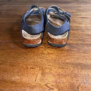 Birkenstock‎ Birkis Fussbett Blue Double Strap Slingback Anatomical Sandals thumbnail 4
