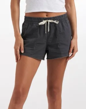 Vuori Vintage Ripstop Gray Raw Hem Elastic Waist Pull On Shorts Women’s Size XL thumbnail 1