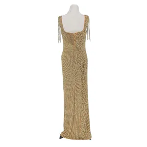 Portia and Scarlett Gold Beaded Sequin Crystal Formal Dress Size 12 NWT thumbnail 7
