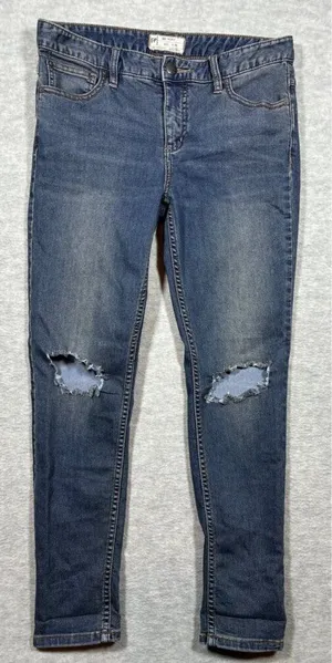 Free‎ People Distressed Skinny Jeans W29 Medium Wash thumbnail 1