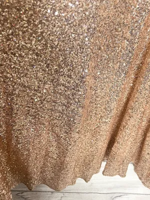 Couture Gold Sequin Sparkling Off Shoulder Formal Evening Gown Size Small Tall thumbnail 7