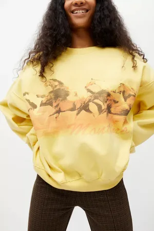 Urban Outfitters Montana Crew Neck Oversized Slouchy Graphic Pullover Sweatshirt XS thumbnail 1