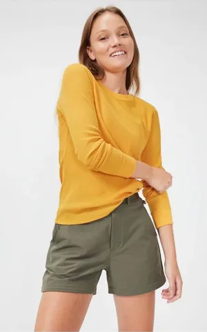 Outdoor Voices Fast Track Waffle Knit‎ Long Sleeve Activewear Top Size Medium thumbnail 1