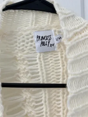 Princess Polly Cream Cable Knit Open-Front Cardigan thumbnail 4