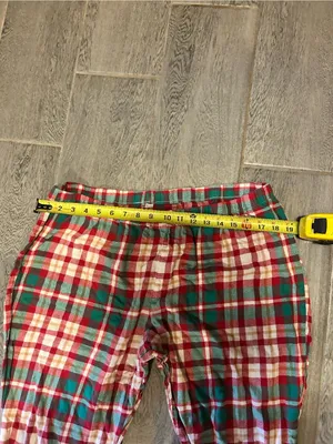 jammies for your family - green, red, and white plaid pajama pants - size xxl thumbnail 2