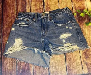 Abercrombie & Fitch Curve Love Jean Shorts Size 2/26 Boyfriend Short thumbnail 1