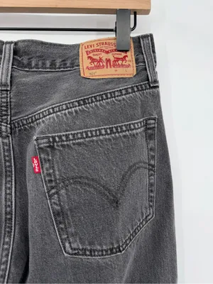 Levi’s 501 Original Jeans Women’s 27 Black Stonewash Raw Hem High Rise thumbnail 8