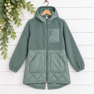 Lands End green Sherpa quilted jacket size small thumbnail 8