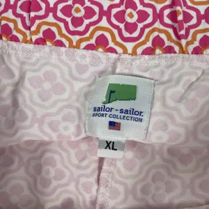 Sailor-sailor Skort Womens XL Pink‎ Floral Athletic Stretch Lined Pockets USA thumbnail 3