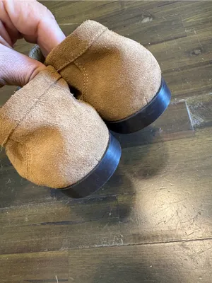Zara Tan Suede Penny Loafers Slip On Casual Leather 40 Minimalist Capsule 9 thumbnail 5