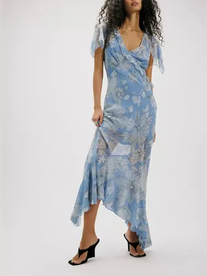 NWT Free People Moonlight Maxi Dress - blissful blue - size 6 thumbnail 6