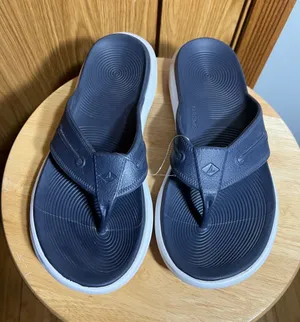 Sperry Men’s Navy Blue Flip Flops with White Sole thumbnail 1
