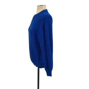 Bogner Vintage Sweater Ribbed‎ Knit Cotton Acrylic Blend Blue Size US 10 thumbnail 5