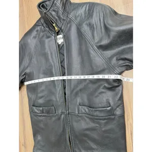 Marc New‎ York Leather Jacket Black Quilted Lined Zip Coat Women Small thumbnail 11
