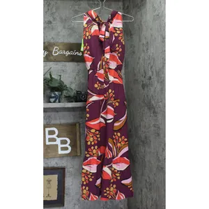 NWT Sam Edelman Women's Hoyal Large Floral High-Neck Dress Wine Multi Red 4 thumbnail 5