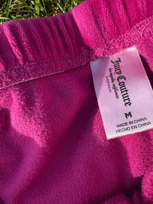 Juicy Fuchsia Velour Jogger Pants thumbnail 3
