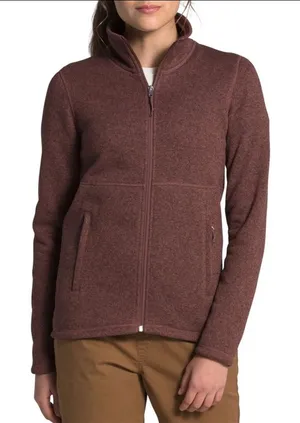 The‎ North Face Women's Large Chocolate Brown Full Zip Up Jacket Outdoor Hiking thumbnail 1