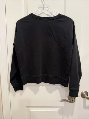 PACT Organic Cotton Crewneck Sweatshirt in Black Unisex Size Small Pullover thumbnail 3