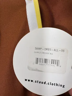 NEW Staud Demi Puff Sleeve Contrast Trim Poplin Mini Dress Size XS thumbnail 10