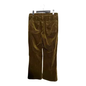 Pilcro Anthropologie Moss Green High Waist Corduroy Crop Flare Pants Medium thumbnail 2