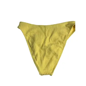 Abercrombie Womens Yellow Textured High Rise Bikini Bottoms Sz M NWOT Beach Swim thumbnail 2