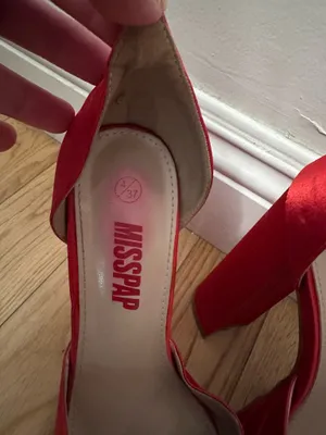 Red chunky platform heels Size 6.5 thumbnail 5