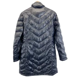 Calvin Klein Womens M Packable Down Quilted‎ Puffer Jacket Full Zip Black Travel thumbnail 2