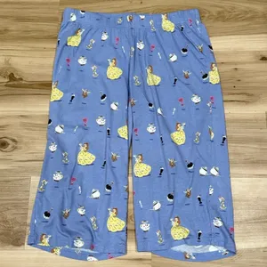 Munki Munki Beauty and the Beast Pajama Pants Capris Women’s Medium thumbnail 1