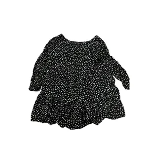 Maeve Anthropologie Black White‎ Polka Dot Tiered Babydoll Tunic Top Small thumbnail 2