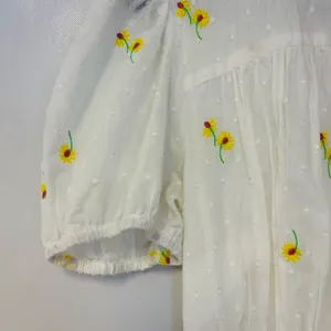 For Love & Lemons Womens Swedish Dot Embroidered Cottagecore‎ Sunflower Dress thumbnail 6
