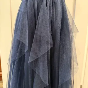 Vera Wang White Women’s Navy Tulle Strapless Dress Size 8 thumbnail 4