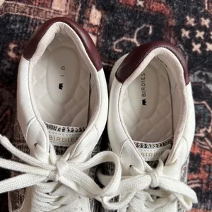 BIRDIES‎ the Cardinal Leather Sneakers in Floral Houndstooth plaid thumbnail 7