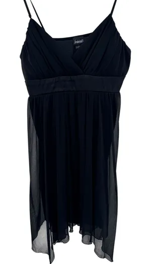 Fredericks of‎ Hollywood Black Sheer Babydoll Chemise Pleated Empire Waist XL thumbnail 1