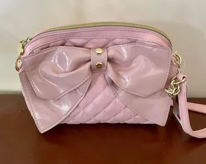 Betsey Johnson Pink Bow Crossbody Bag thumbnail 1