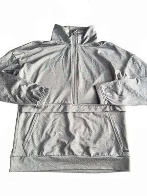 Mondetta Women's Size Small Gray 1/4 Zip Pullover Fleece Sweatshirt Pocket S thumbnail 1