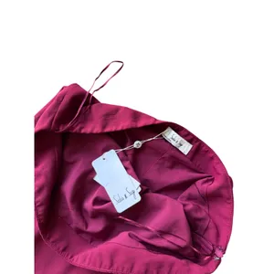Sadie & Sage Strapless Midi Dress Berry Wine Size Large‎ Side Slit NEW thumbnail 6