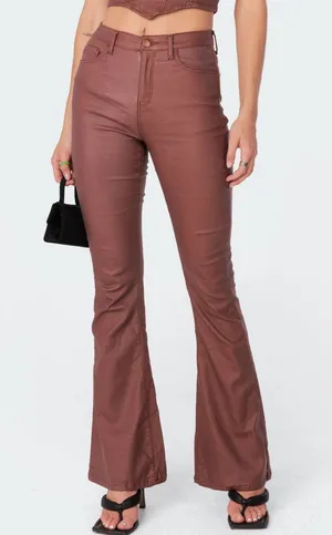 Edikted Faux Leather Pants thumbnail 3