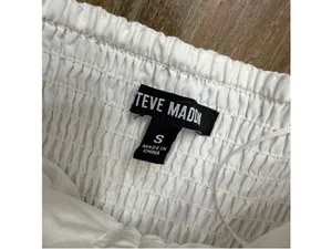 NWOT Steve Madden White Lace Halter Mini Dress Cotton Tiered Small Read thumbnail 8