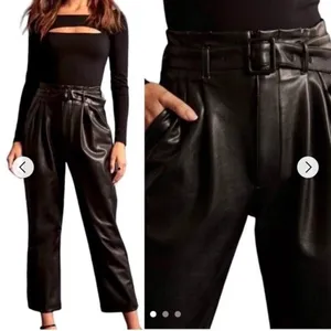 Abercrombie and Fitch Belted‎ faux leather Ankle Pants thumbnail 3