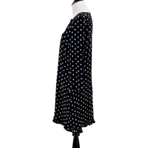 J. Crew Collection Black & White Silk Stars Button Scalloped Dress Size 0 thumbnail 6