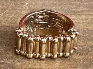 Turquoise gold stretch ring thumbnail 4